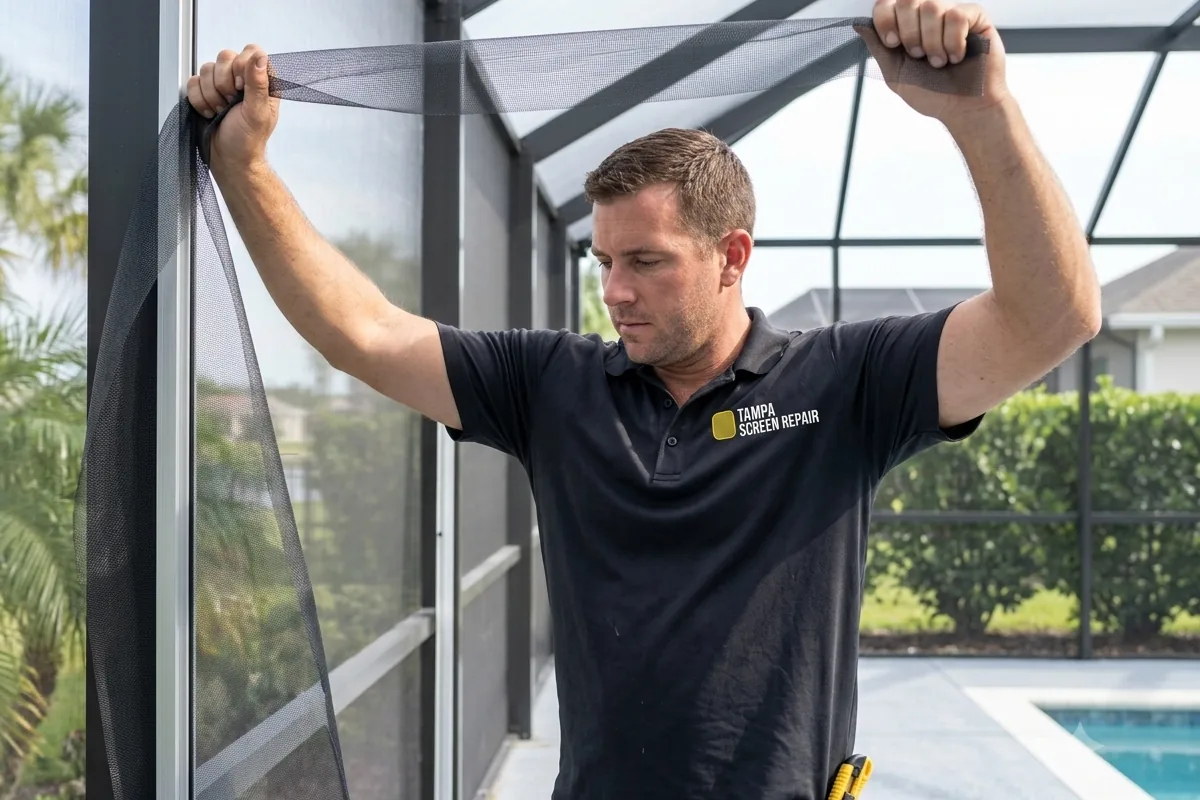Why Pool Screen Repair Is Priced Per Panel, Not Square Footage